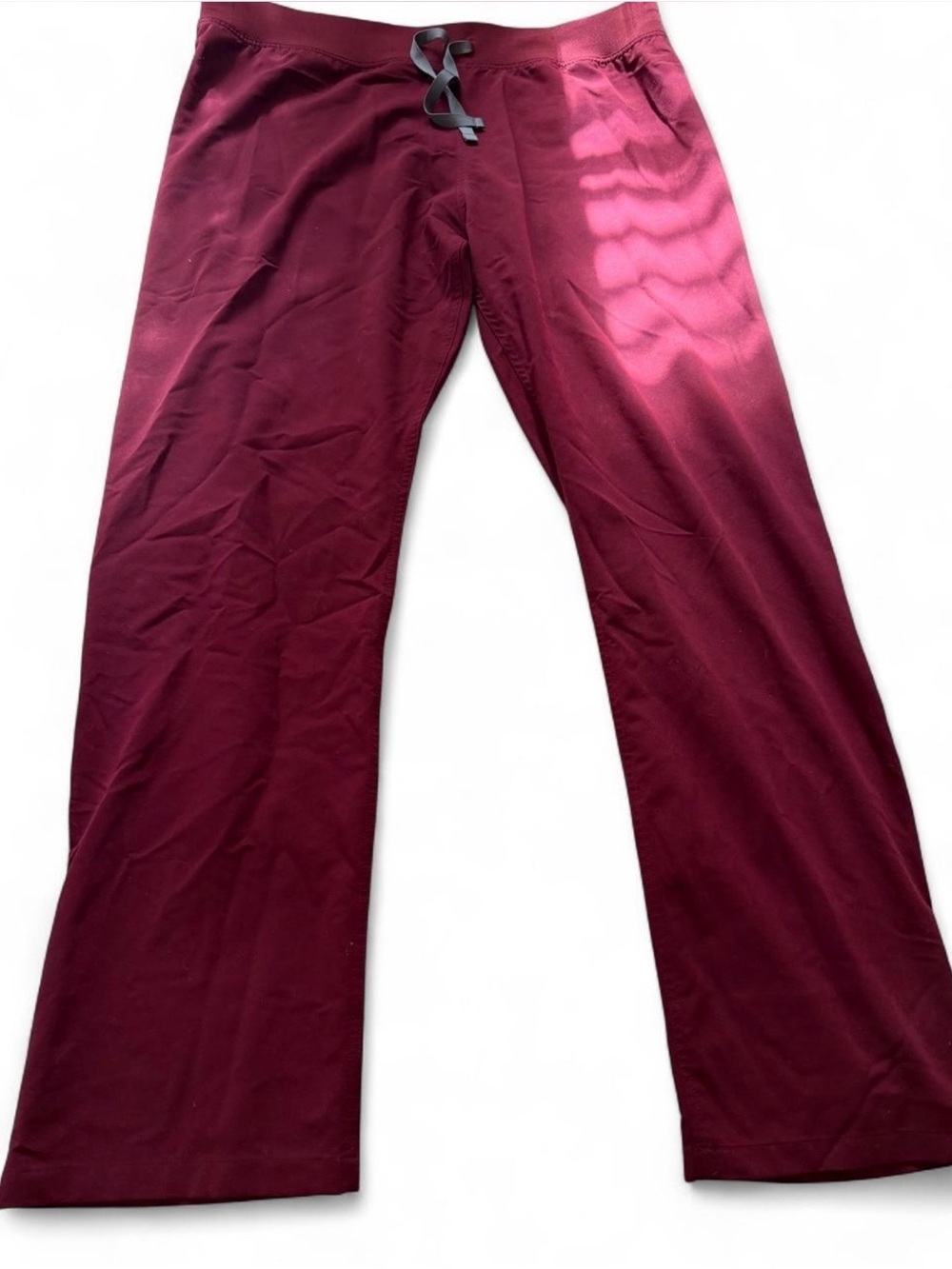 FIGS Technical Collection Burgundy Drawstring Scrub Pants